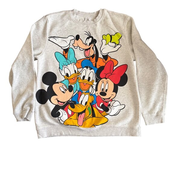 Disney Tops - Disney Parks Mickey & Friends Gray Sweatshirt Crewneck Pullover Size L Walt Disn